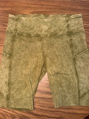 lululemon athletica Olive Green biker shorts